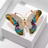 XSB111 - Colorful Butterfly Saree Brooch